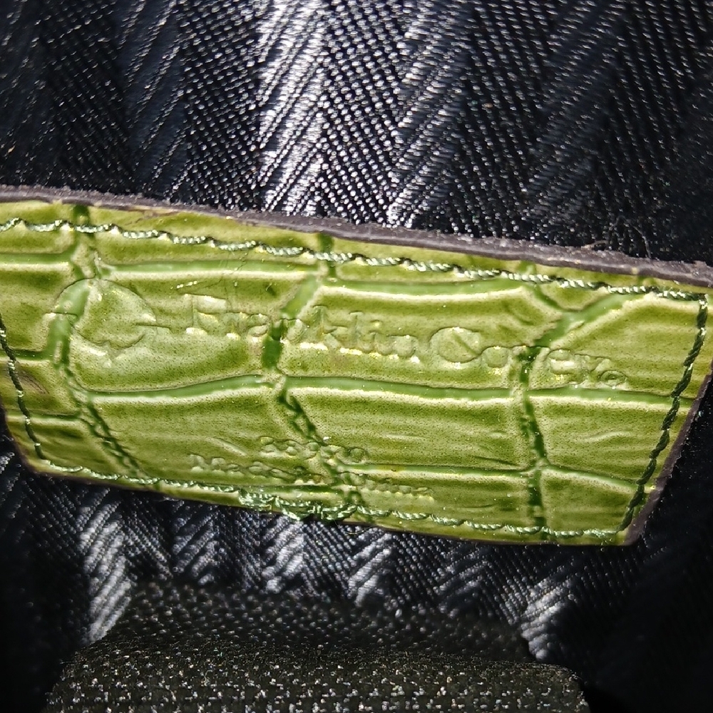 Franklin Covey Green Rolling Laptop Bag with Wheels Alligator Print - Picture 5 of 13